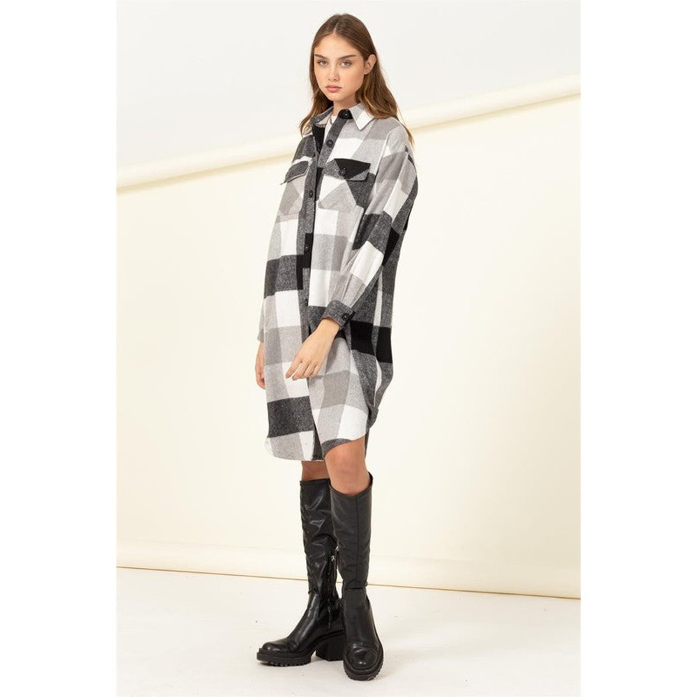 Trendy Throwback Checkered Shacket - image 4